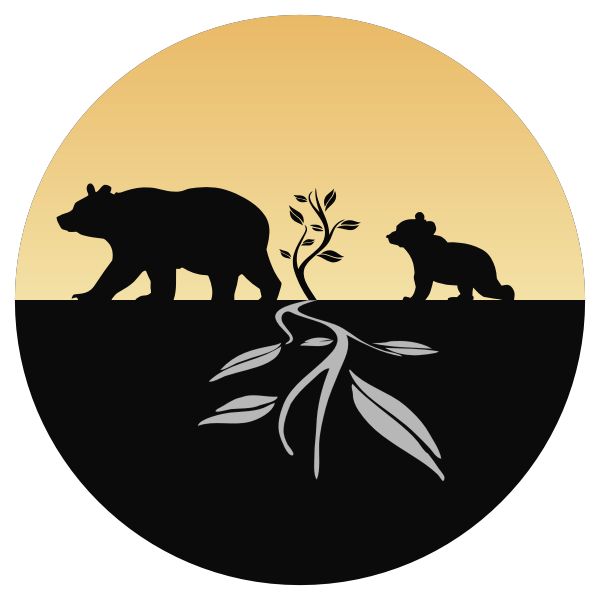Bear and cub logo | Free SVG