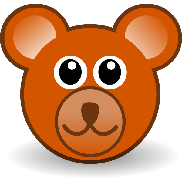 Funny bear head vector clip art