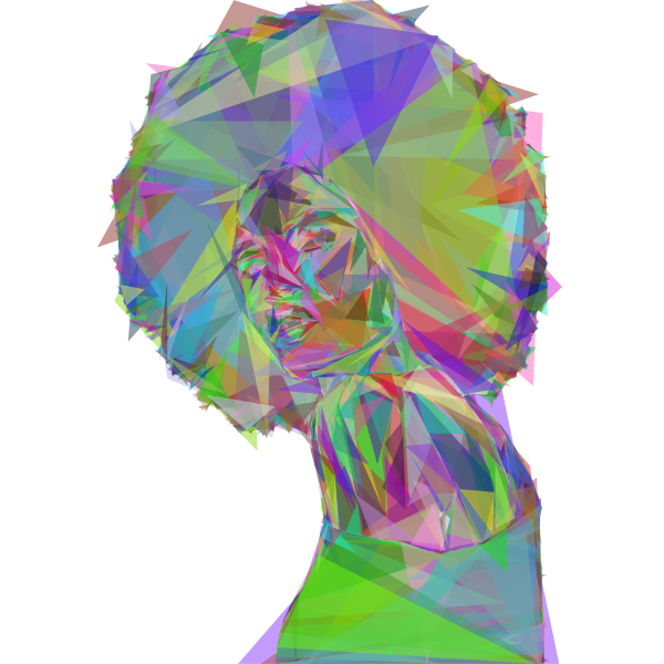 Beautiful Black Woman 2 Geometric Prismatic