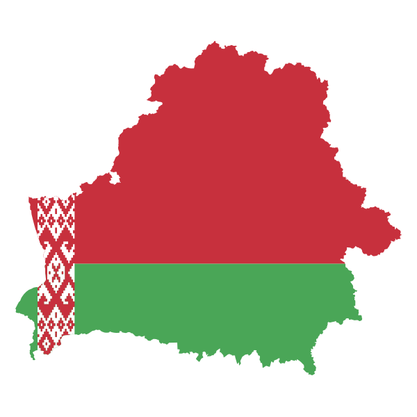 Belarus Map Flag