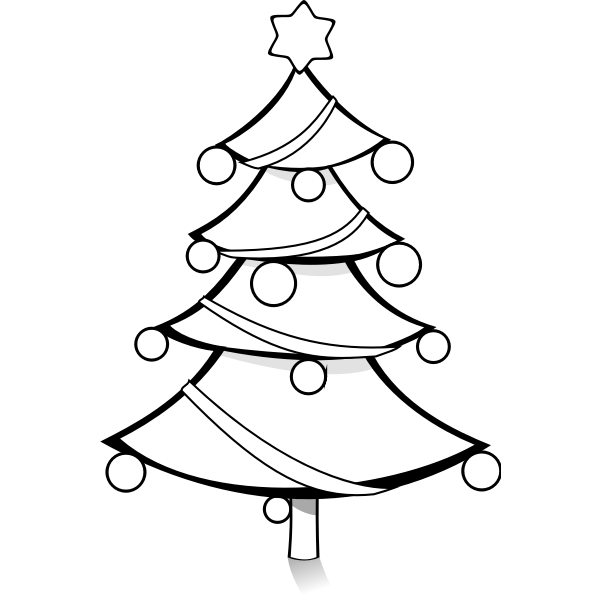 Christmas tree with Christmas balls vector illustration
