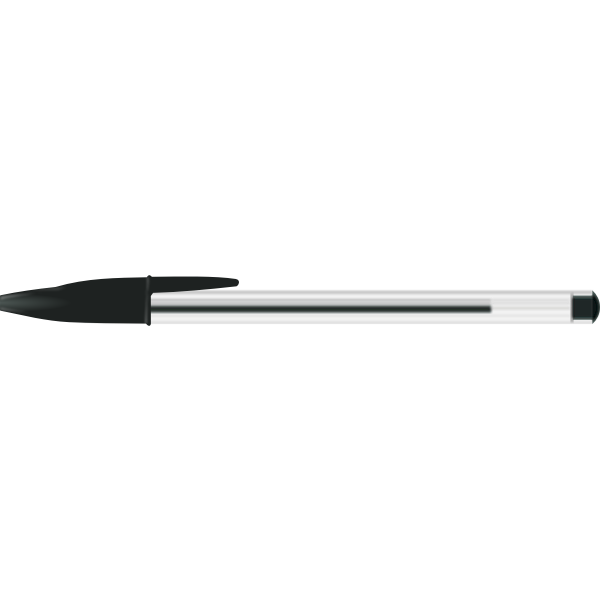 Vector clip art of black BIC pen