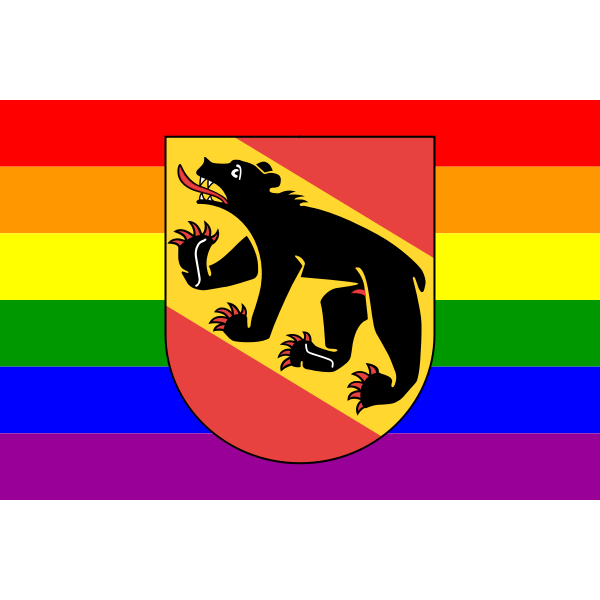 Bern symbol with rainbow colors
