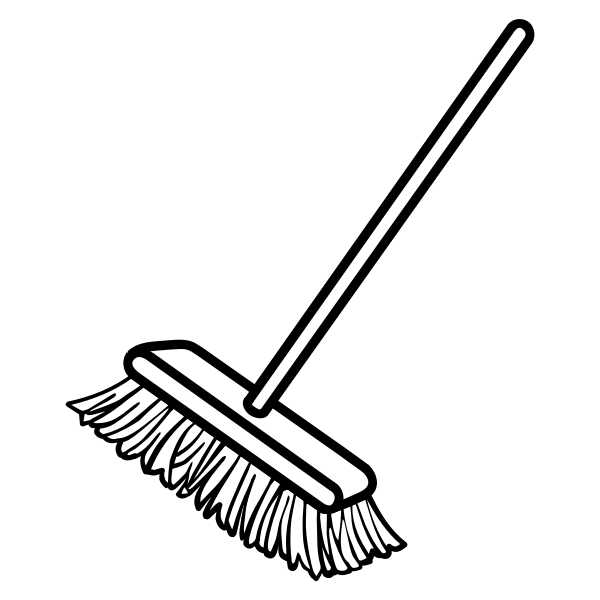 Vector clip art of simple broom