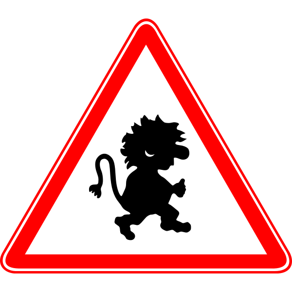 Beware of trolls sign by Rones