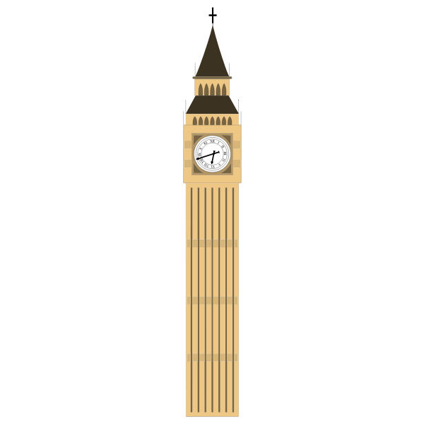Big Ben Tower vector drawing