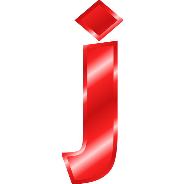 Effect Letters Alphabet red letter J