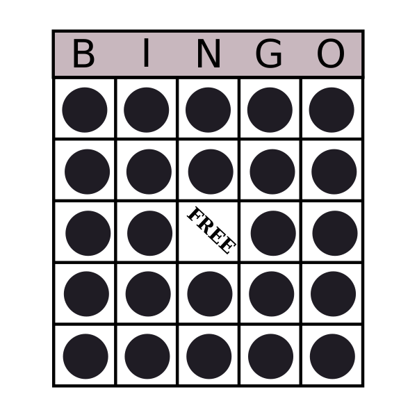 Bingo Silhouettes Svg