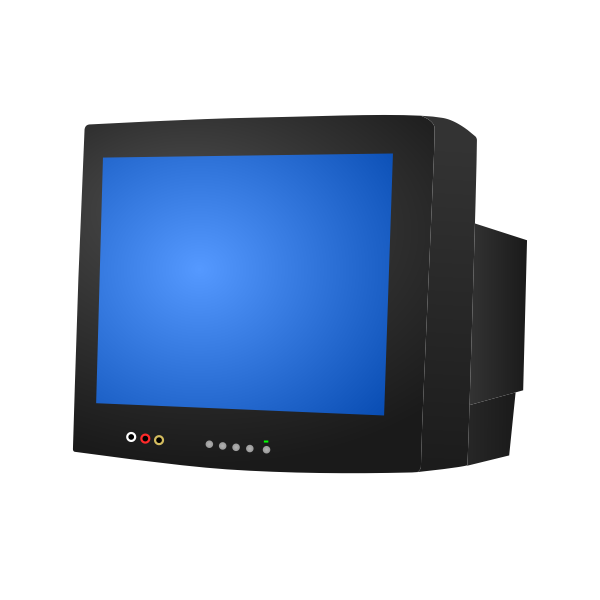 Black CRT TV - Free SVG