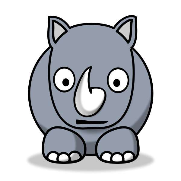 Black rhino vector image