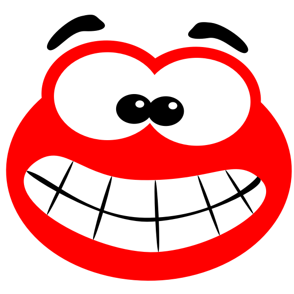 Vector image of big mouth smiling blob