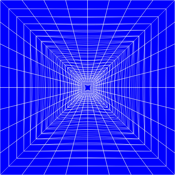 Blue Perspective Grid Distorted 10