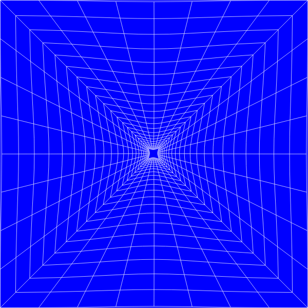Blue Perspective Grid Distorted 4