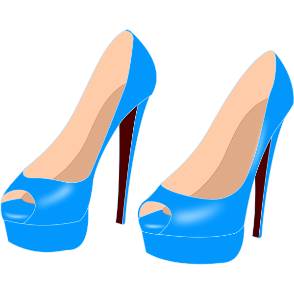 Light blue high heels