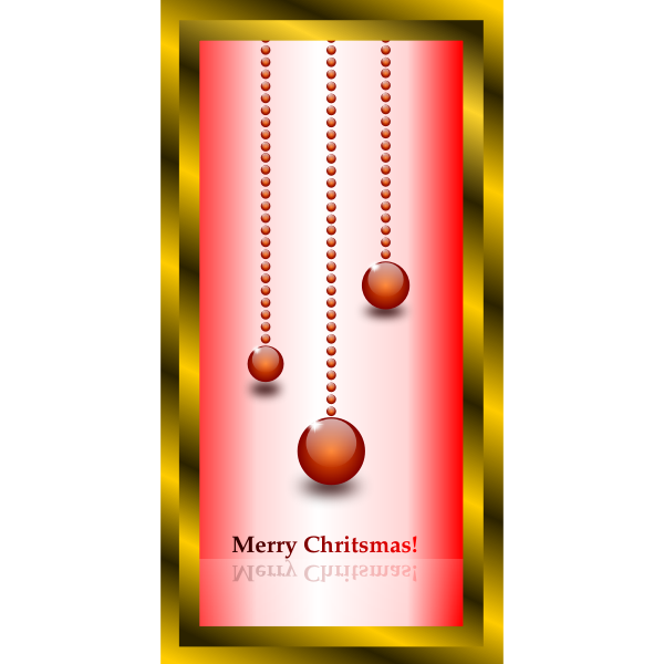 Vector graphics of brown and red themed Christmas card