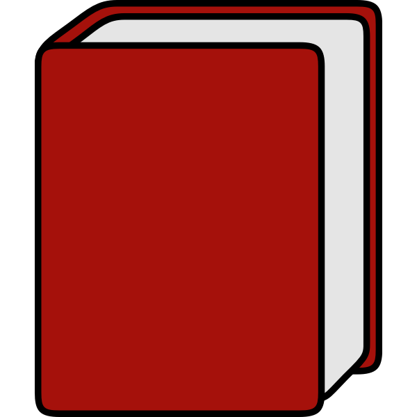 Red closed notebook