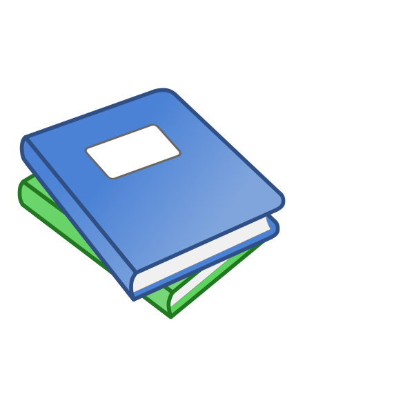 Stack of two books vector graphics