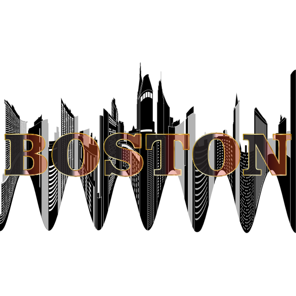Boston Skyline Typography 2