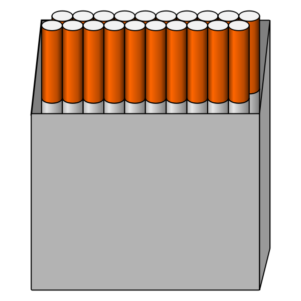 Box of 20 cigarettes | Free SVG How To Draw A Pack Of Cigarettes