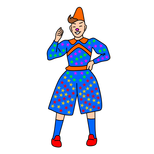 Boy dressed as a clown II