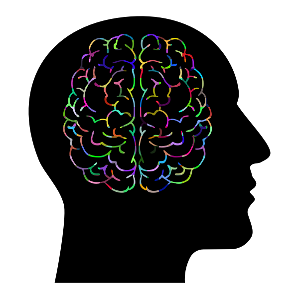 Brain In Man Head Prismatic