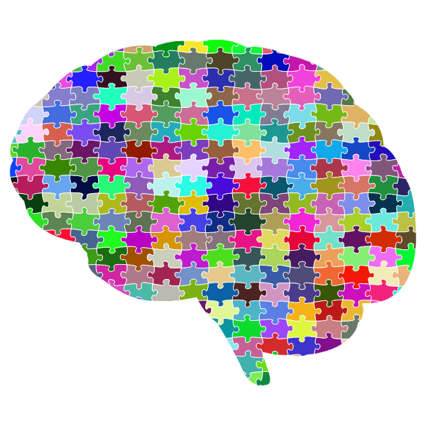Brain Jigsaw Puzzle Prismatic With Stroke
