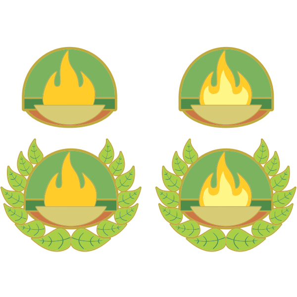 Braziers Of Fire With Wreaths