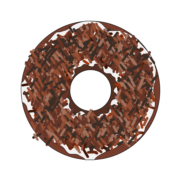 Brown sprinkles donut