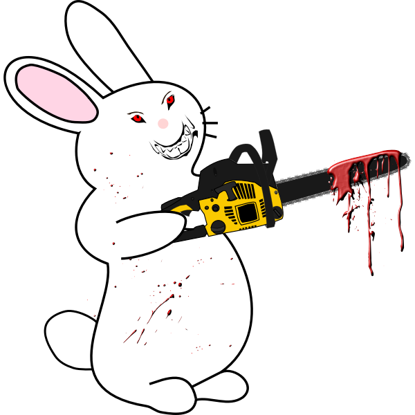 Bunny With Chainsaw Woofer
