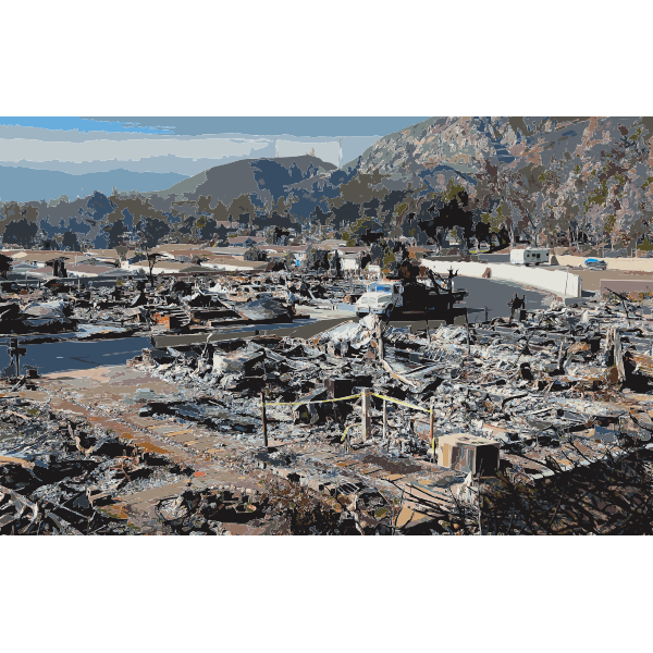 Burned mobile home neighborhood in California edit 2016052857