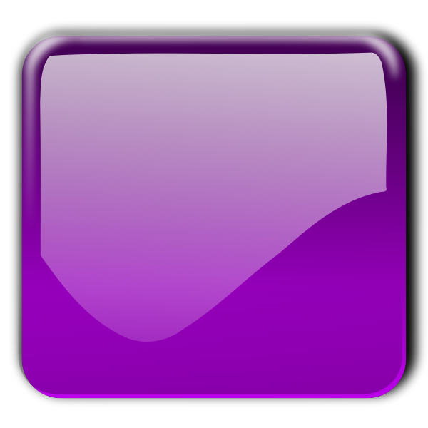 Gloss purple square decorative button vector clip art