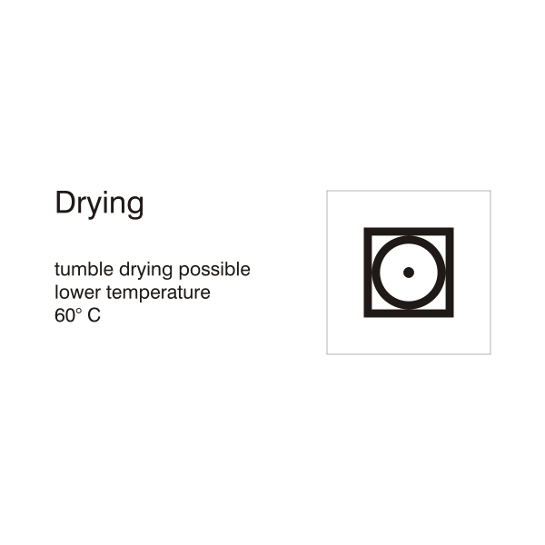 Tumble dry - lower process 60Â° C