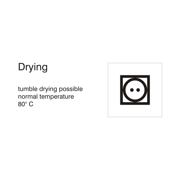 Tumble dry - normal process 80Â° C