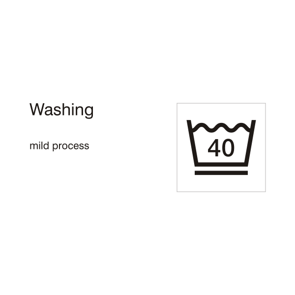 Washing care symbol 40