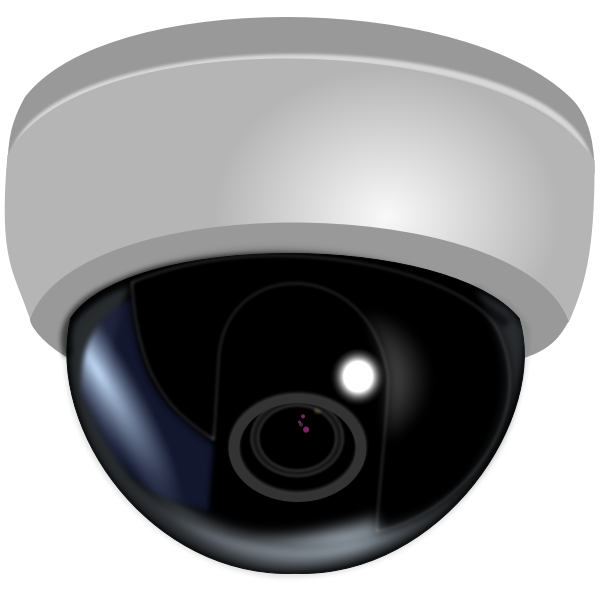 CCTV dome camera vector illustration - Free SVG