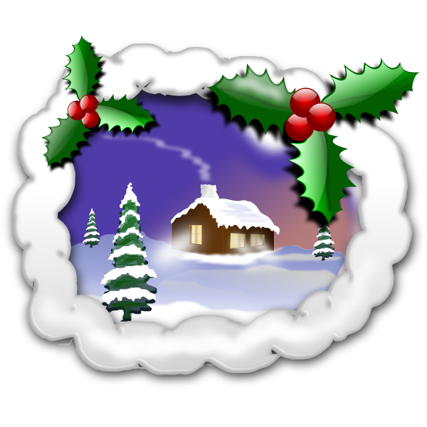 Download Christmas Landscape Image Free Svg