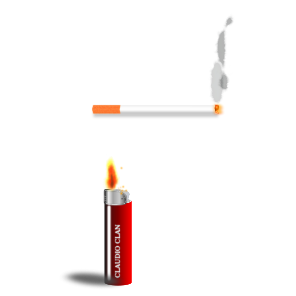 Cigarette and lighter