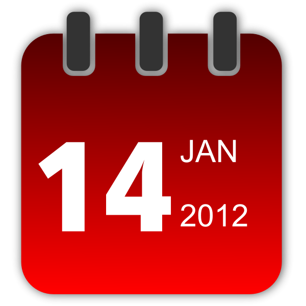 Vector clip art of red daily calendar sign
