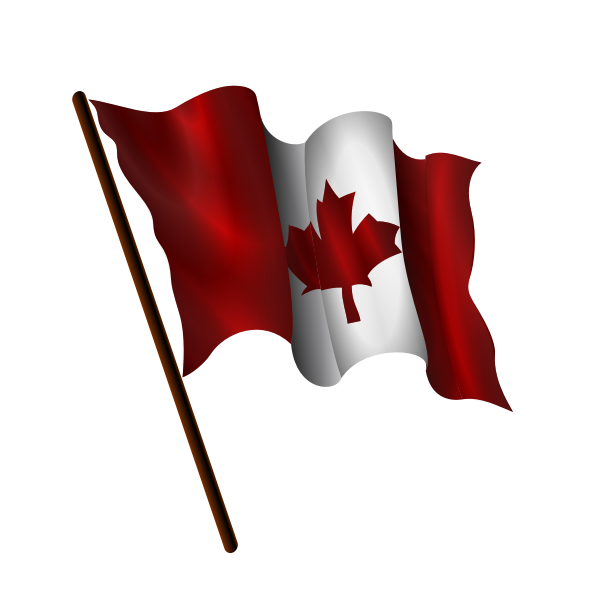 Download Waving Canadian flag vector image | Free SVG