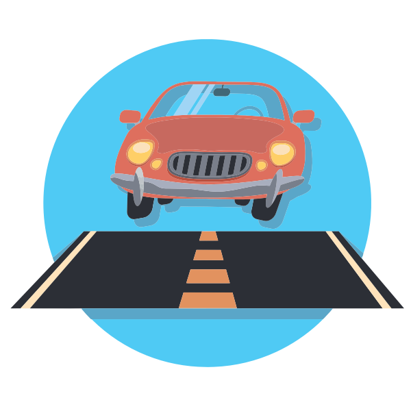 Car And Road Icon