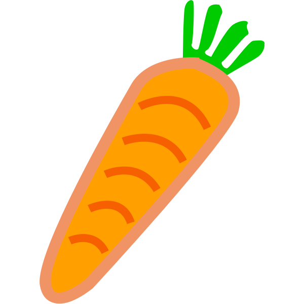 carrot orange with green leafs