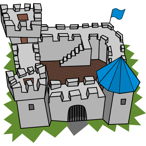 Cartoon castle vector clip art | Free SVG