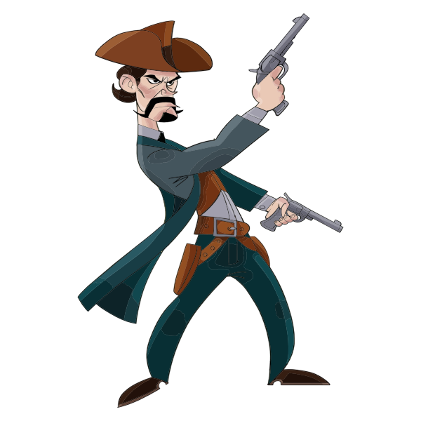 High Noon Western Showdown Vector Graphics Free Svg