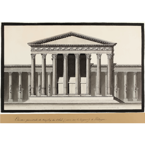 Temple Of Baalshamin Palmyra vector image