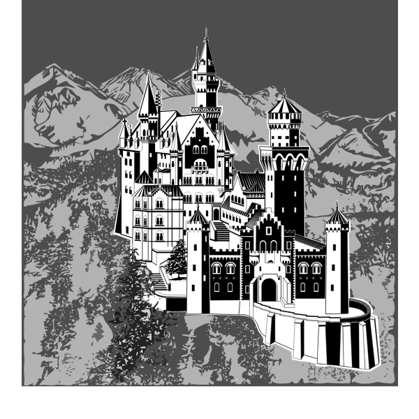 Neuschwanstein Castle' Sticker | Spreadshirt