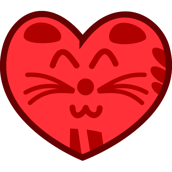 Vector illustration of cat's heart