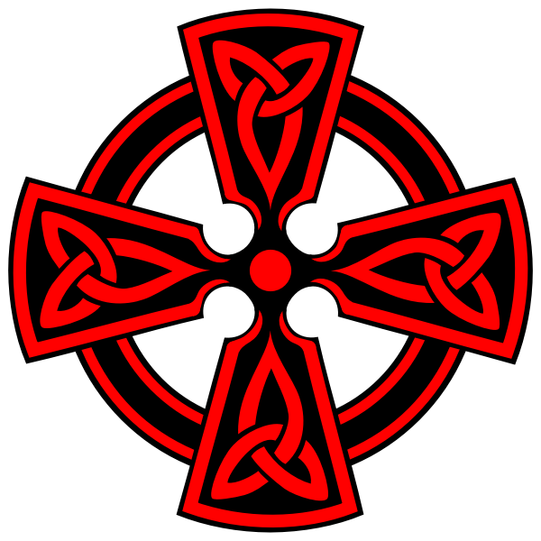 Decorated Celtic cross illustration