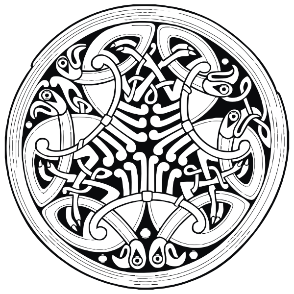 Celtic Ornamental Circle vector drawing