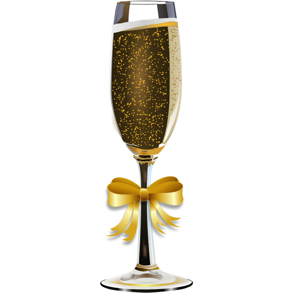 Vector clip art of glass of champagne | Free SVG