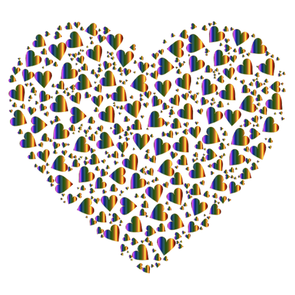 Chaotic Colorful Heart Fractal  10 No Background